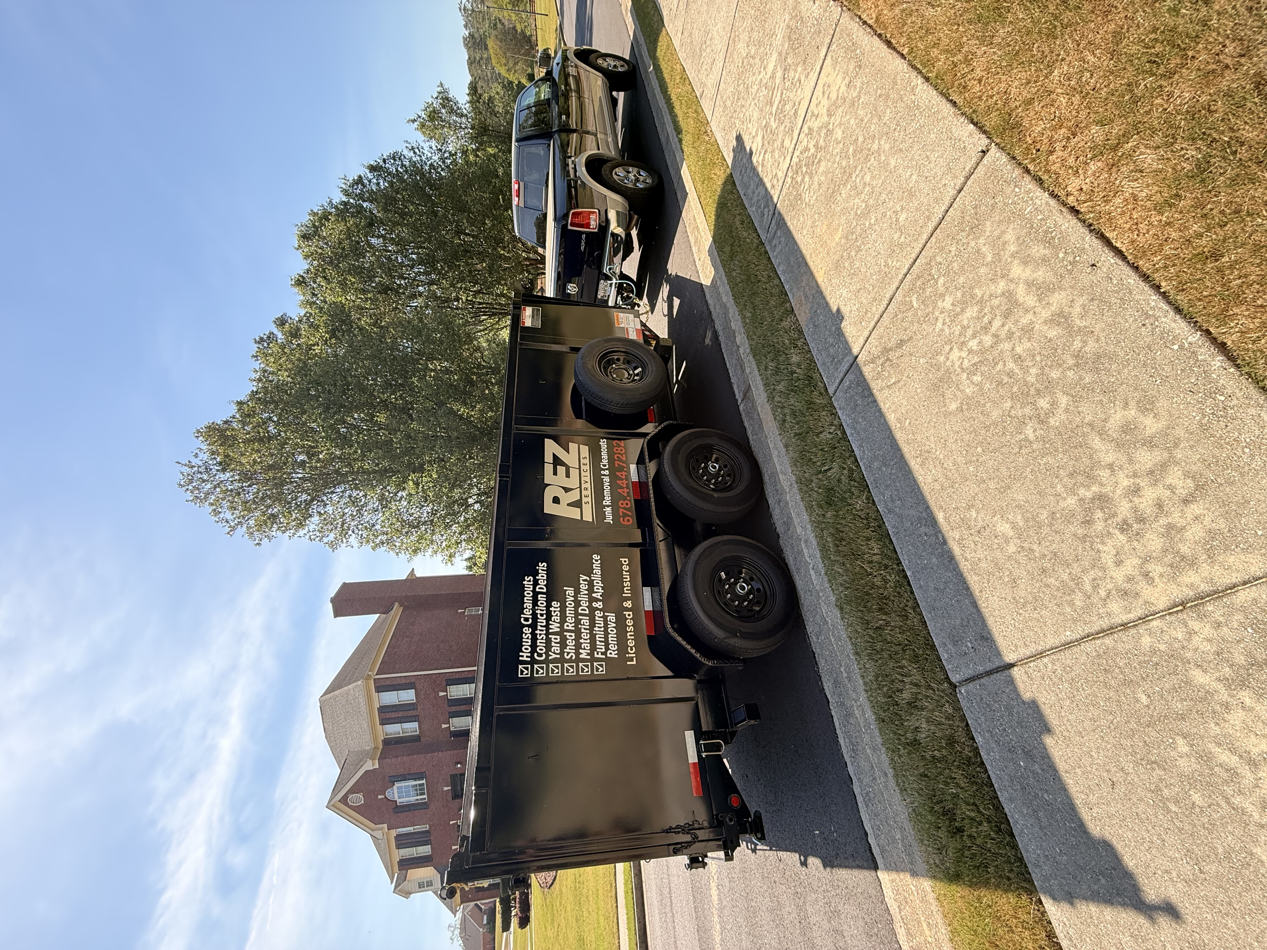 REZ Services truck and trailer